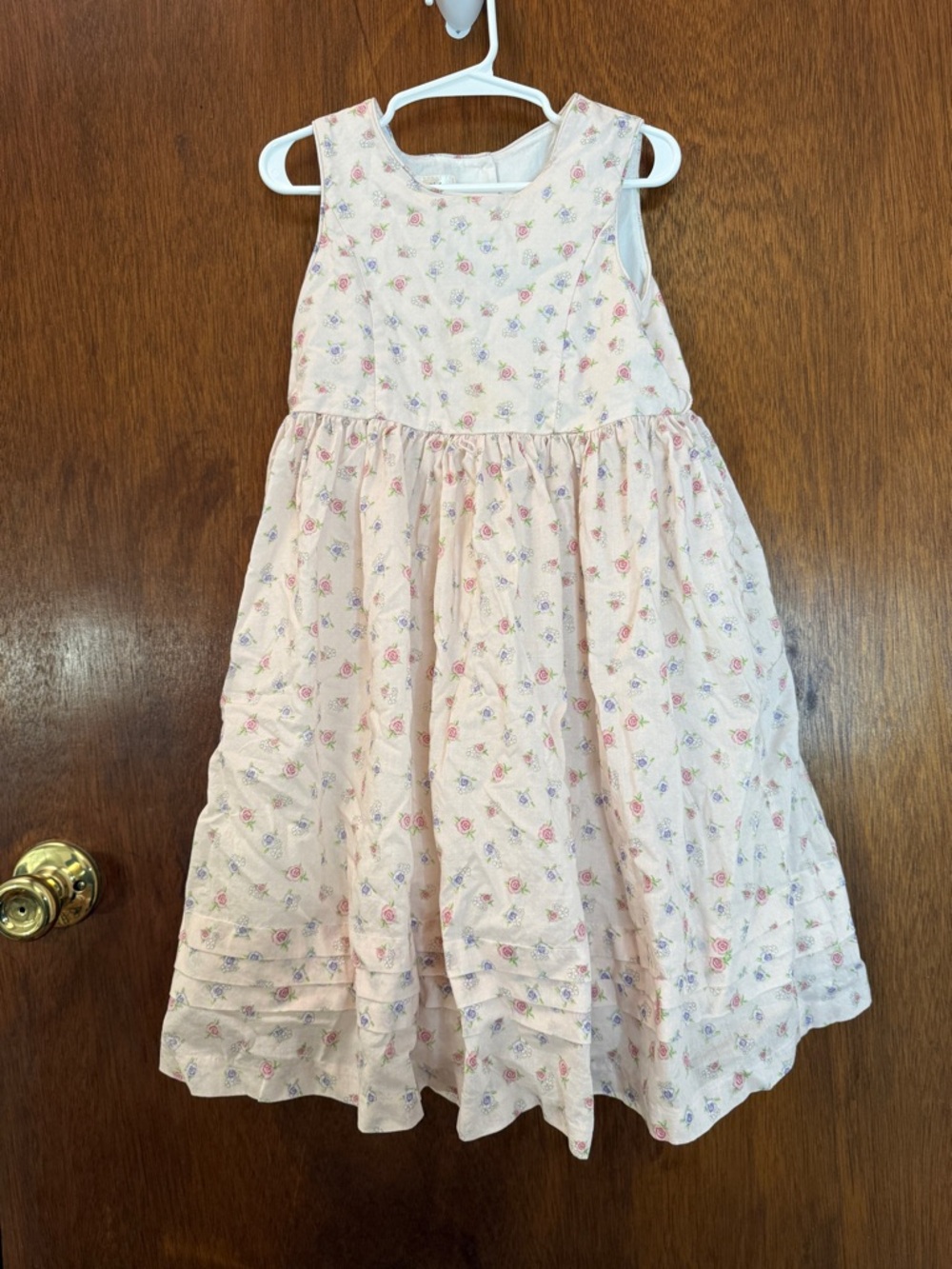 Laura Ashley Pale Pink Floral Sleeveless Dress